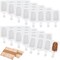Popsicle Molds Set of 10, 40 Silicone Ice Cream Mould 4-Cavity Ice Lolly Mold Reusable Oval Cake Pop Molds Baking Molds with 200 Wooden Sticks for DIY Making Ice Candy Chocolate Jelly